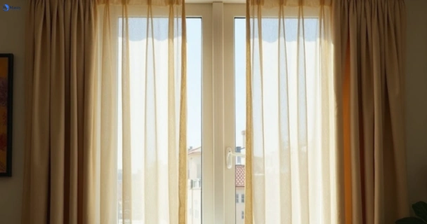 Dull dusty drapes in footscray-vic before professional cleaning
